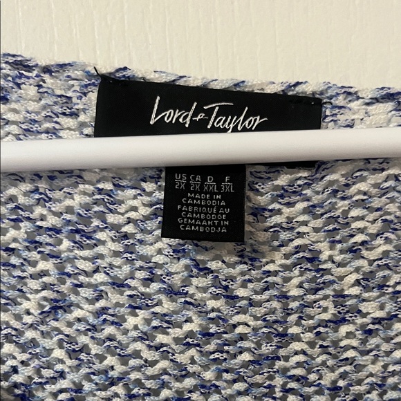 Lord&Taylor Blue Patterned Sweater - Picture 2 of 3